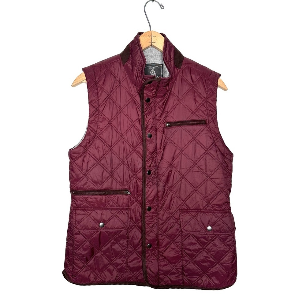 Maker & Company | Burgundy Quilted Vest Size Small